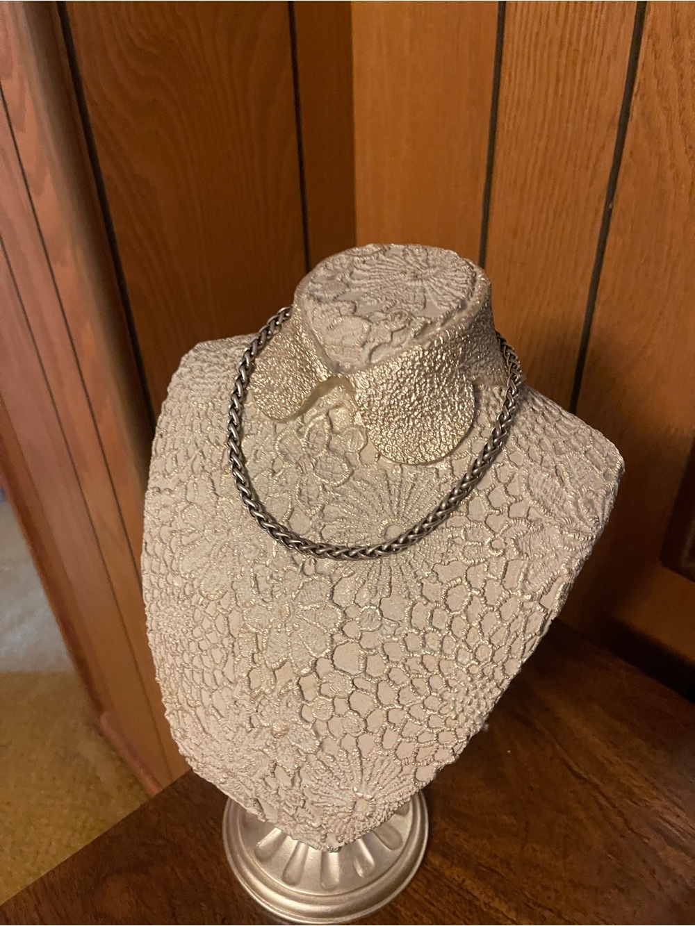 Silver-Tone Braided Chain Necklace - Women's Jewelry